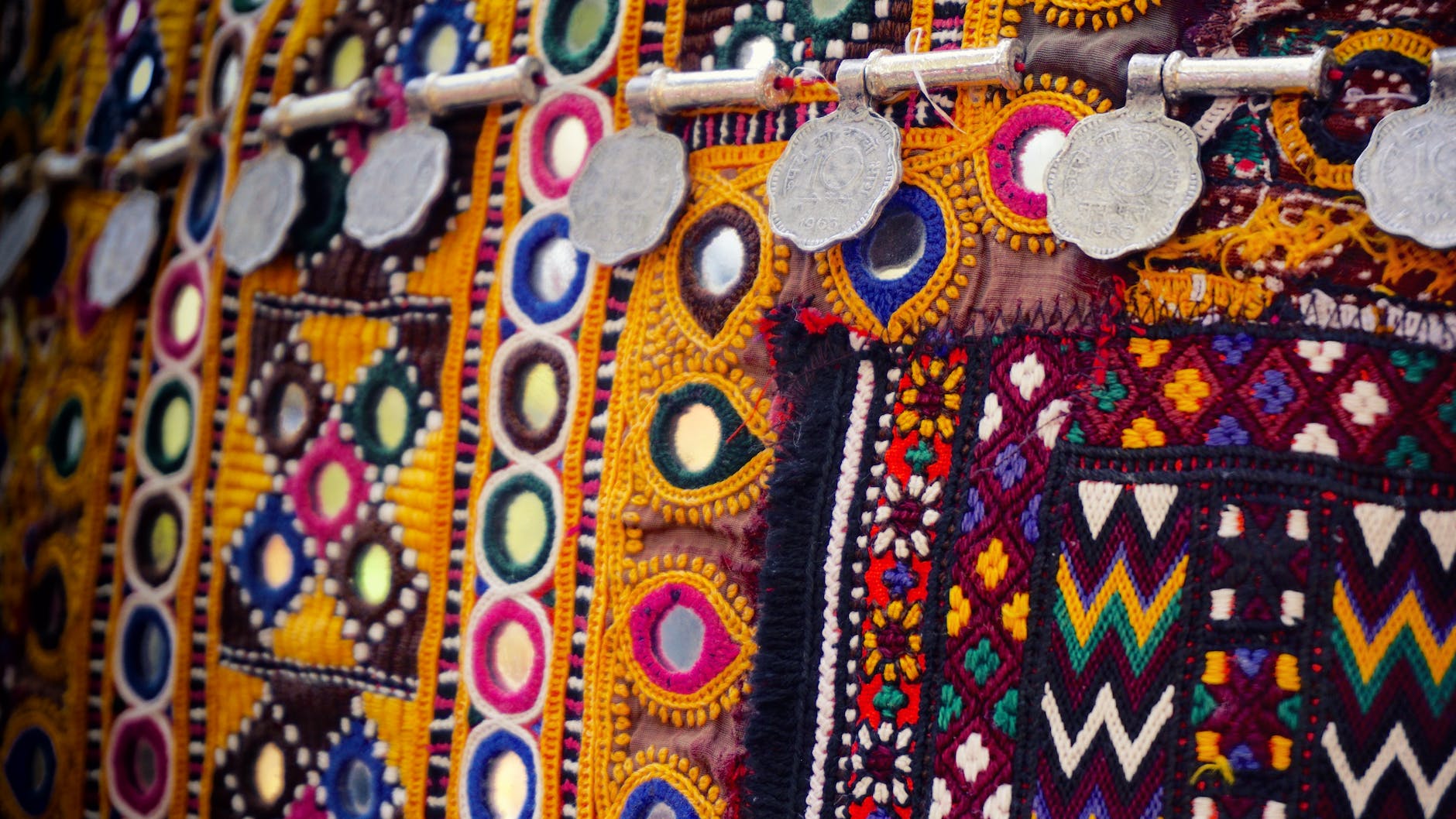 closeup photo of multicolored textile