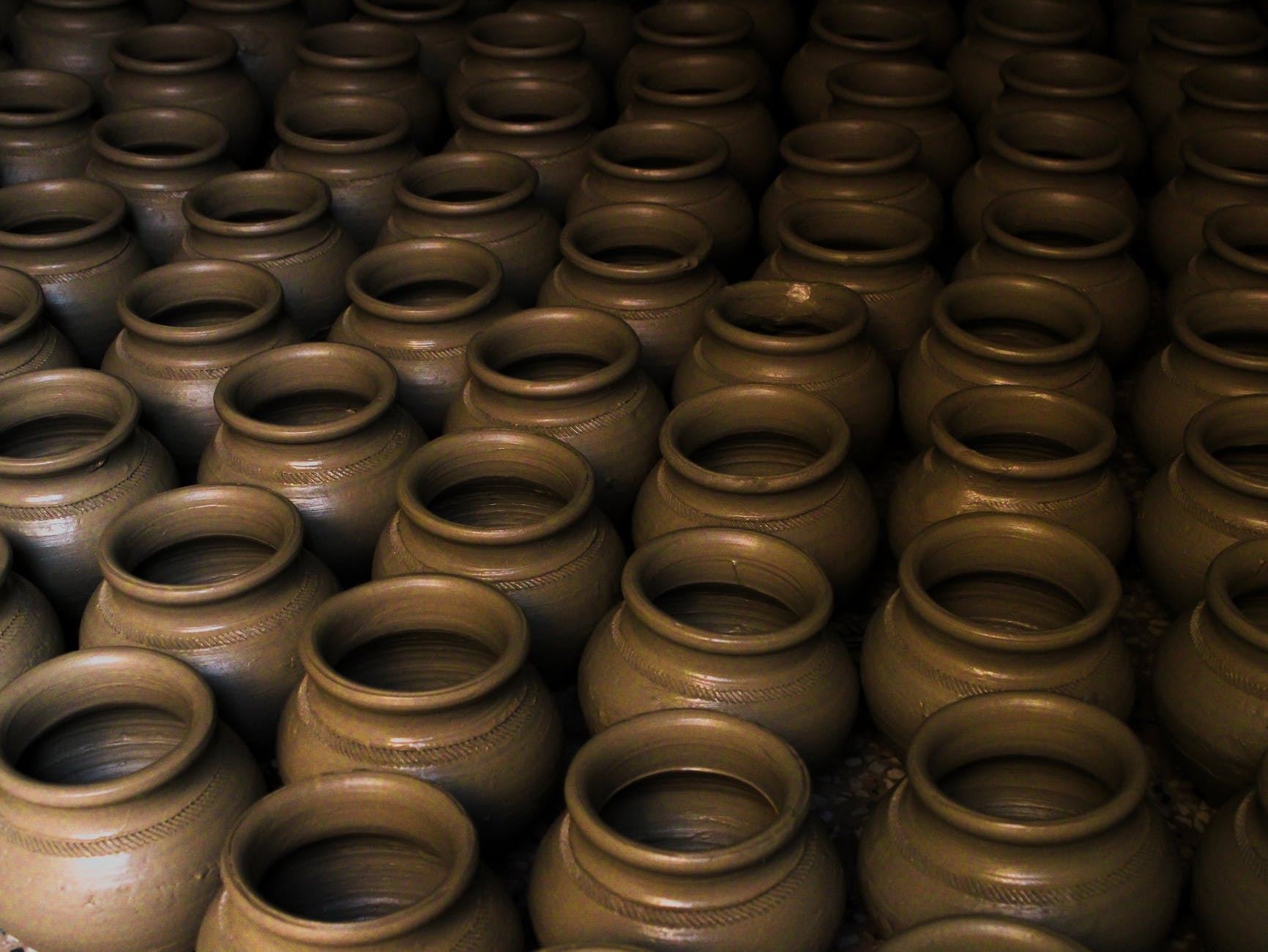 pile of clay jars