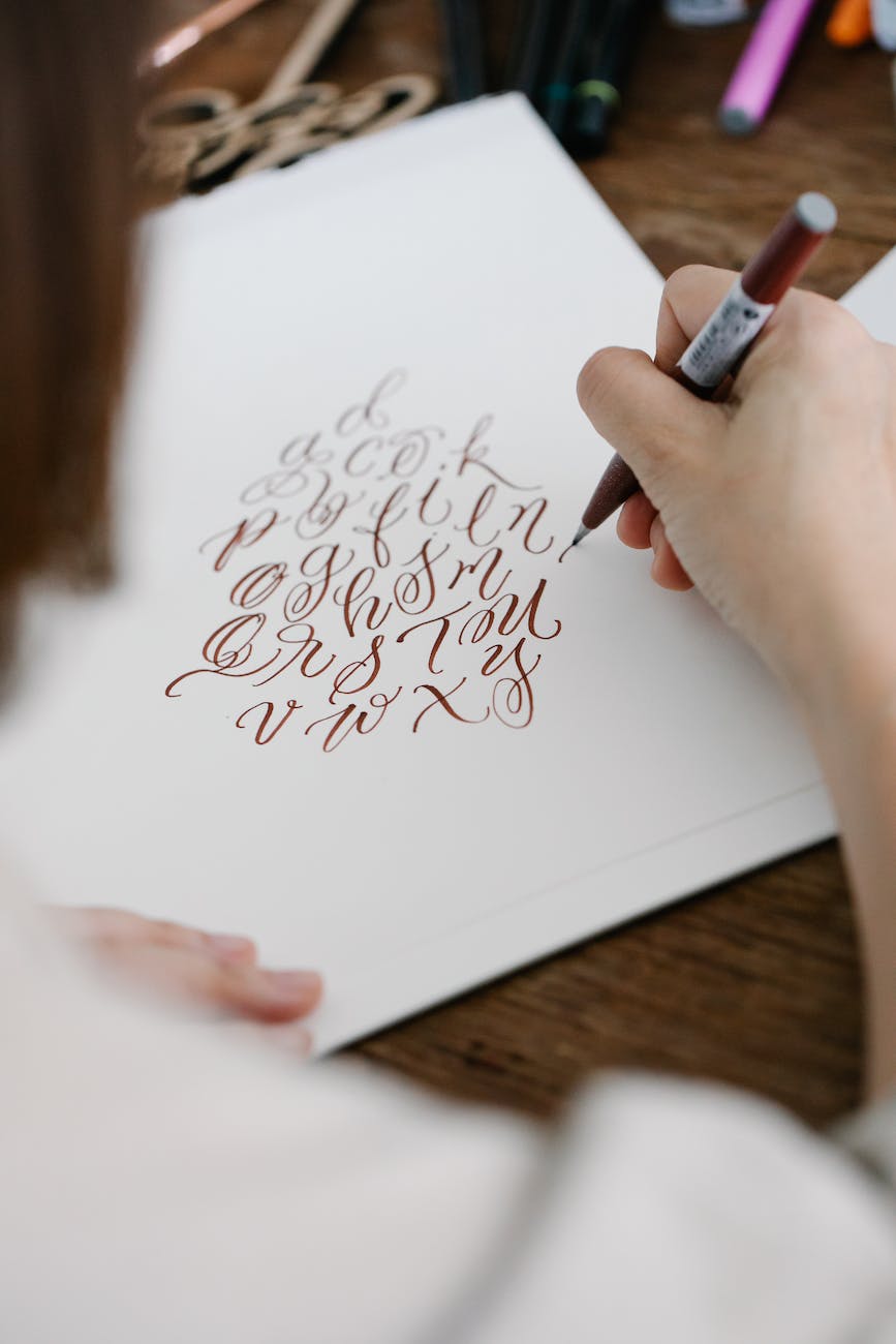 Calligraphy Alphabets: Learning and Practicing Different Lettering Styles