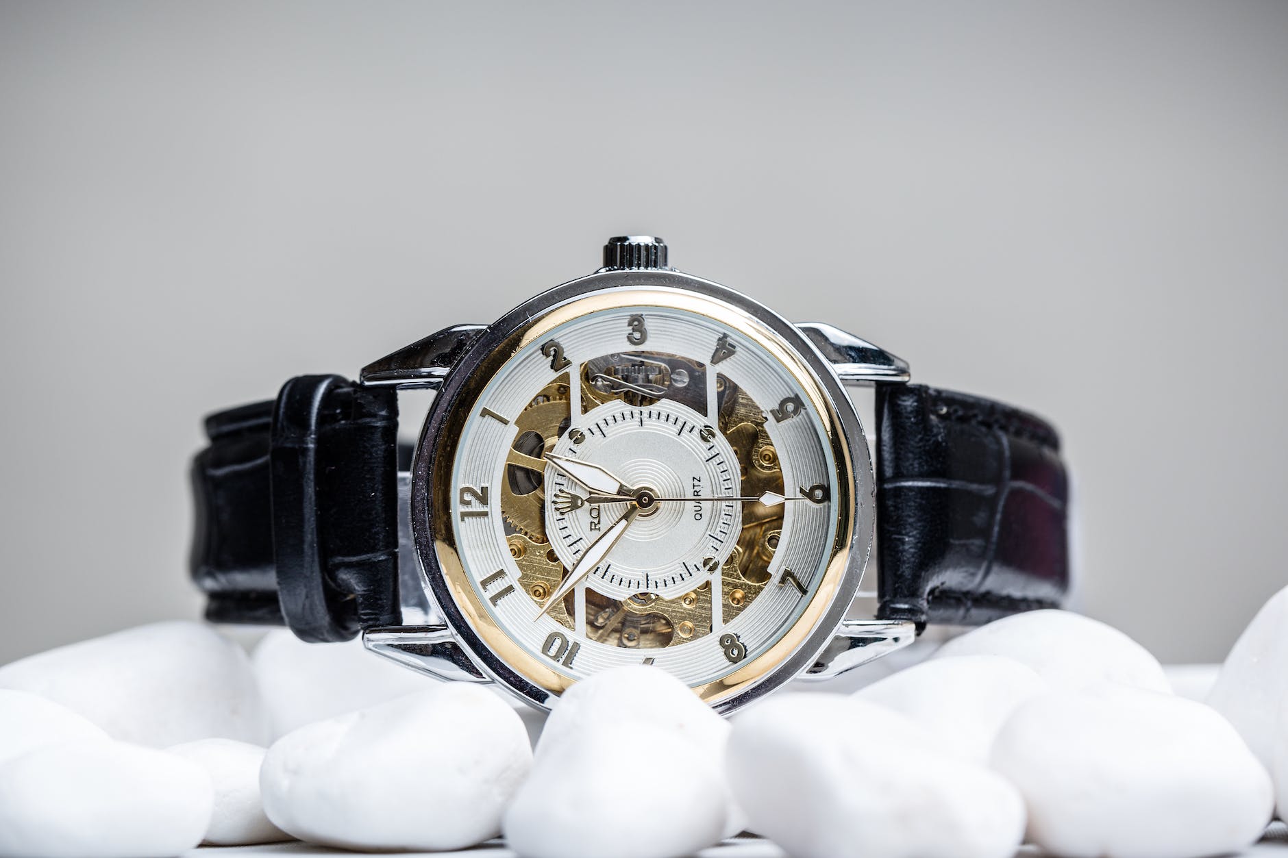 brand watch on white background