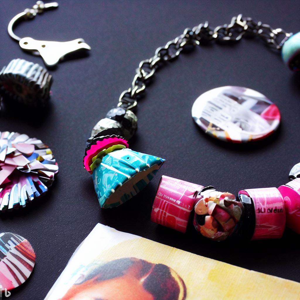 Handmade Jewelry Using Magazine Pages: Bold Paper Statement Pieces