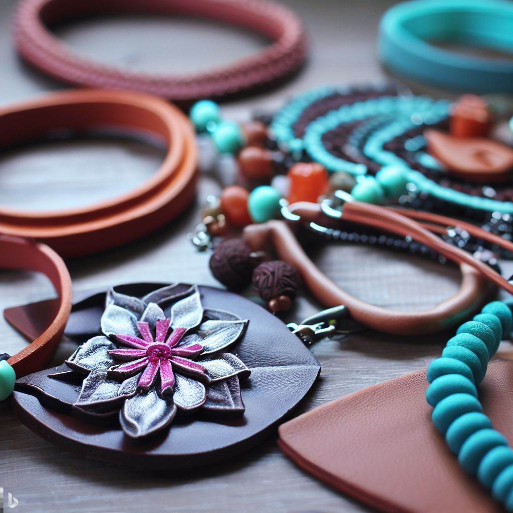 Handmade Jewelry Using leather: Striking Necklaces, Earrings and Cuffs