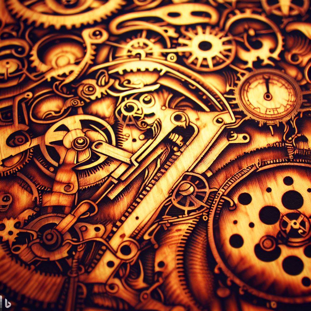 Steampunk Pyrography: Blending Wood Burning with Steampunk Style and Aesthetics